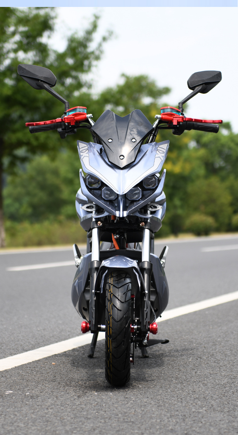 72v小战狼电动车成人踏板电摩电瓶车高速电动摩托车锂电长跑王 加强版