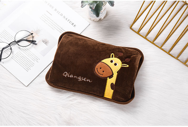 电热丝热水袋国标充电已注水防爆卡通暖手宝可爱毛绒电暖宝暖水袋可