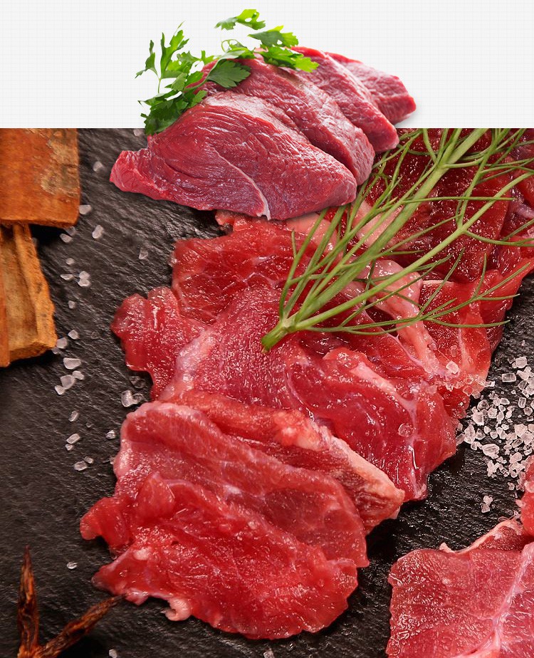 调味腌制生牛肉新鲜嫩滑肉片刷火锅水煮生滚粥 生牛肉片500g【图片