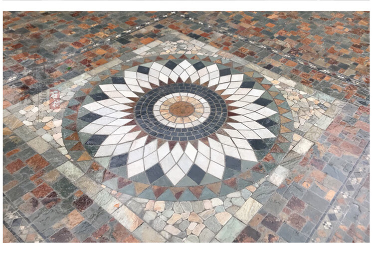 花园地砖庭院砖别墅室外户外花砖天然地面石材花开富贵126米126米方型