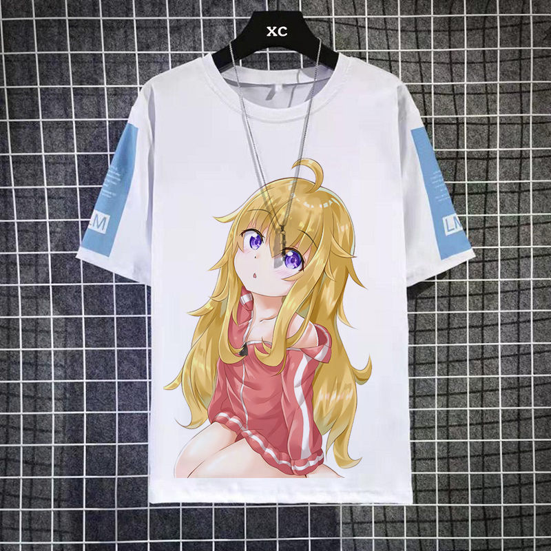 yuhualei 国潮联名珈百璃的堕落印象短袖t恤日常二次元动漫周边痛衣服