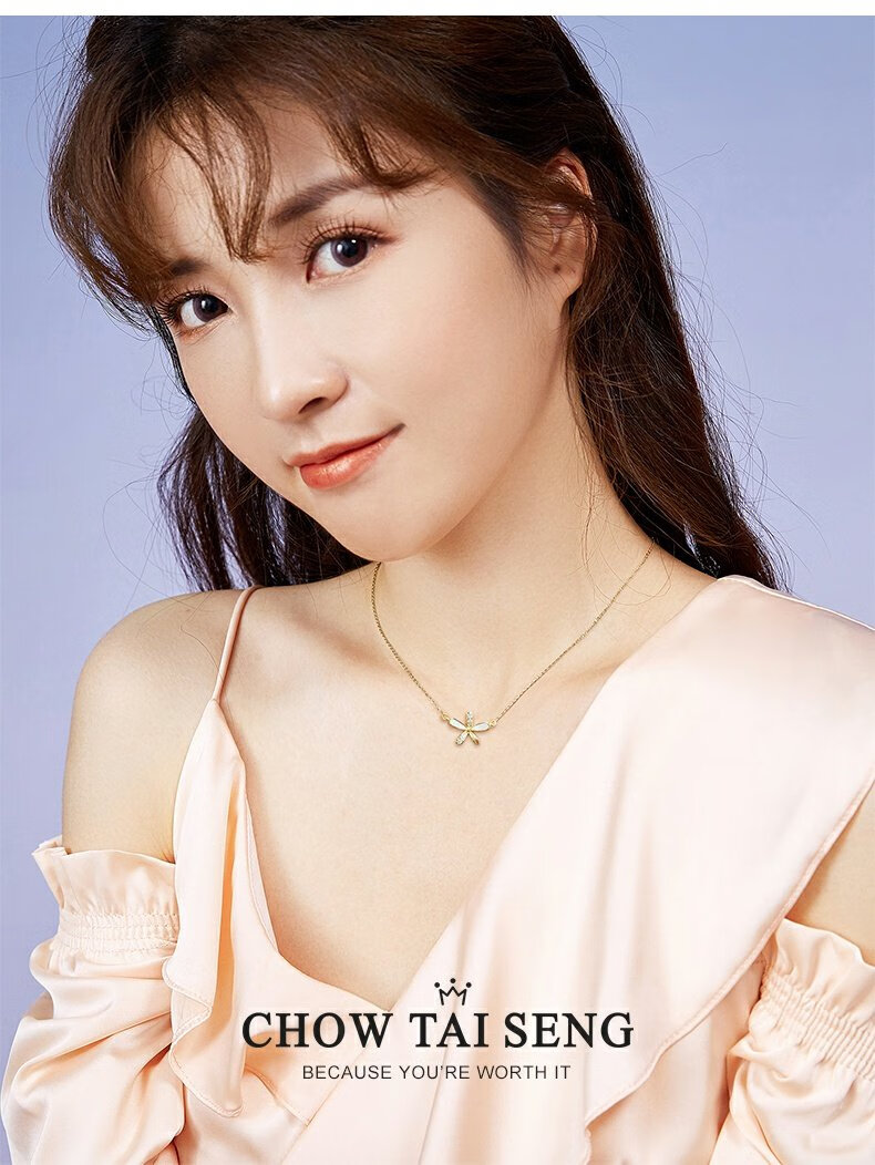 周大生五瓣花项链女花朵锁骨链轻奢小众设计感s925饰品毛衣链五瓣花锁骨链 配饰 京东 新品优惠 全网优惠