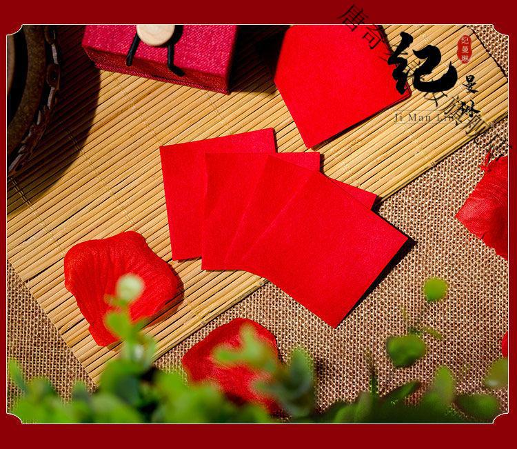 旧迷楼点唇口i红纸咬唇妆古代汉妆胭脂纸天然花瓣口脂唇纸伊夏玫瑰红