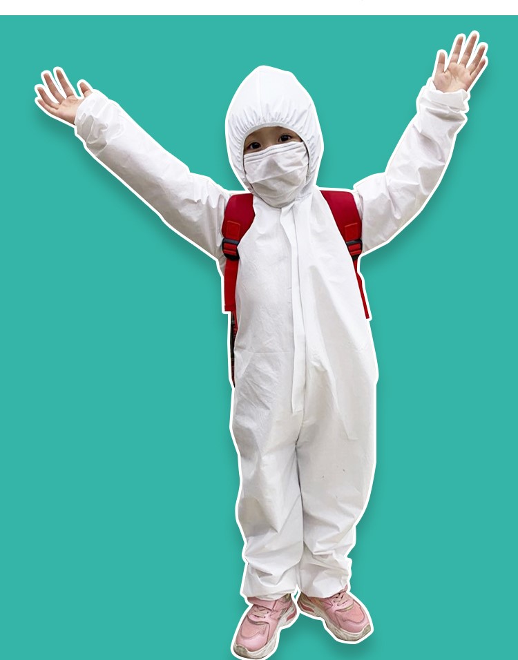 儿童防护服可重复使用隔离衣坐飞机用小孩婴儿宝宝防飞沫出行 手袜 脚