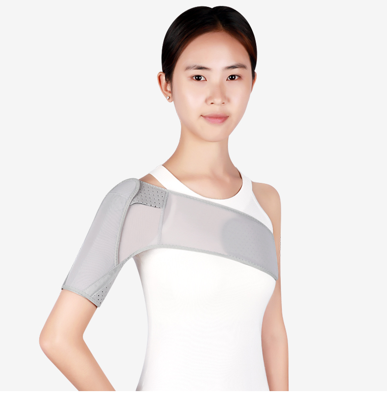 护肩带肩托中风偏瘫肩关节固定吊带老人肩膀脱臼护具医用 透气款黑色