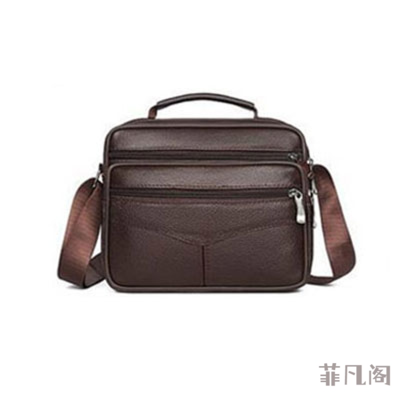 mugar牧格凌旻严选男士牛皮斜挎手提大容量商务休闲包hb0988竖款大号