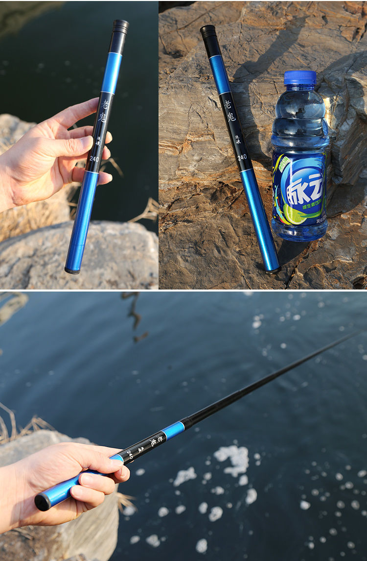 超短节钓鱼竿手竿超轻超硬19调鲫鱼鲤鱼竿套装袖珍儿童迷你杆前三节