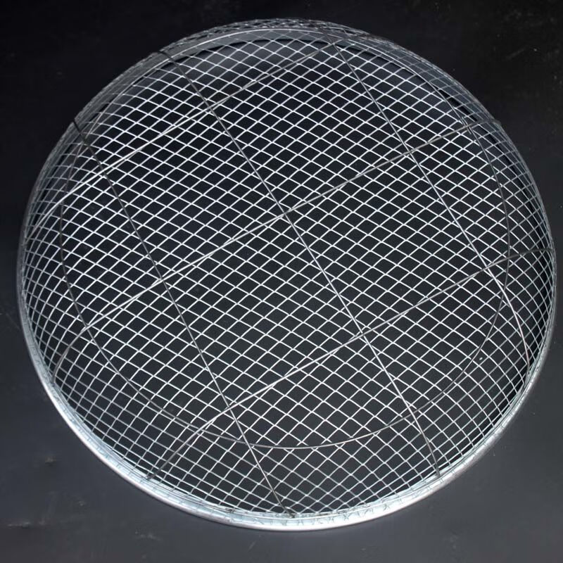 铁丝网圆形手持筛细砂粮食谷物漏筛家用分样筛子筛土种花工业过滤直径