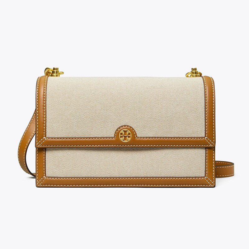 汤丽柏琦 tory burch 女包 t monogram系列风琴包 经典提花女子单肩斜