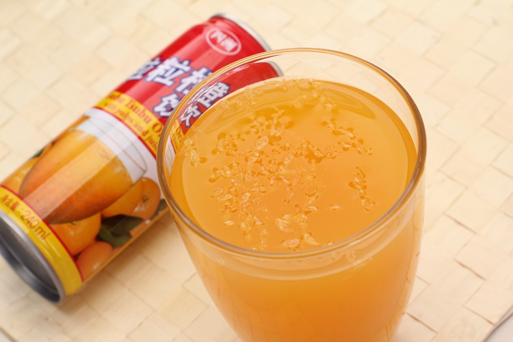 粒粒橙汁饮品240ml四洲新鲜果肉果粒橙罐装休闲饮料240ml8罐