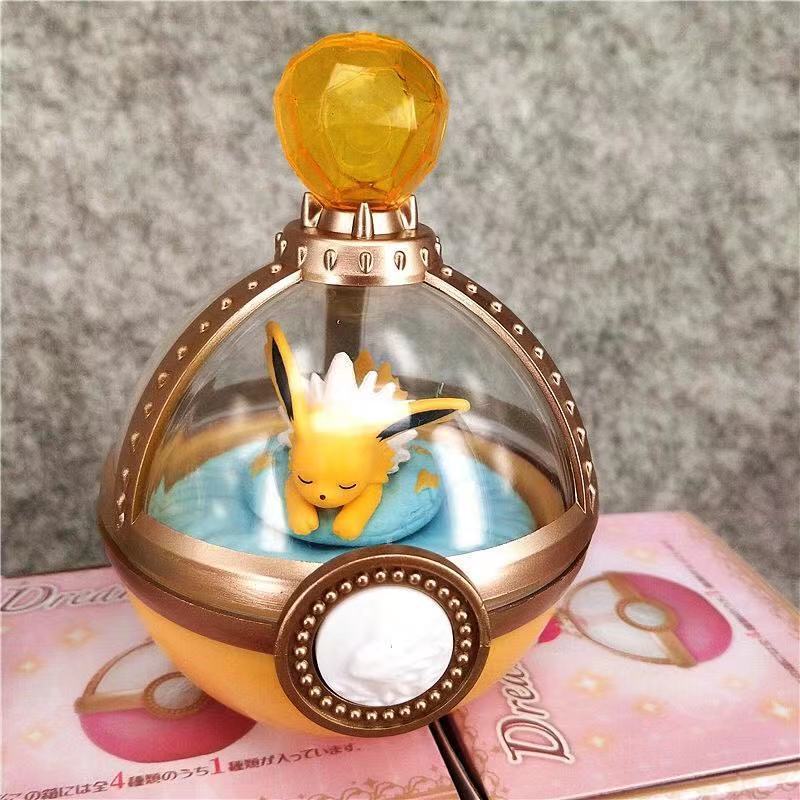 精灵宝可梦水晶球睡眠伊布家族透明精灵球神奇精灵宝可梦公仔扭蛋盲盒