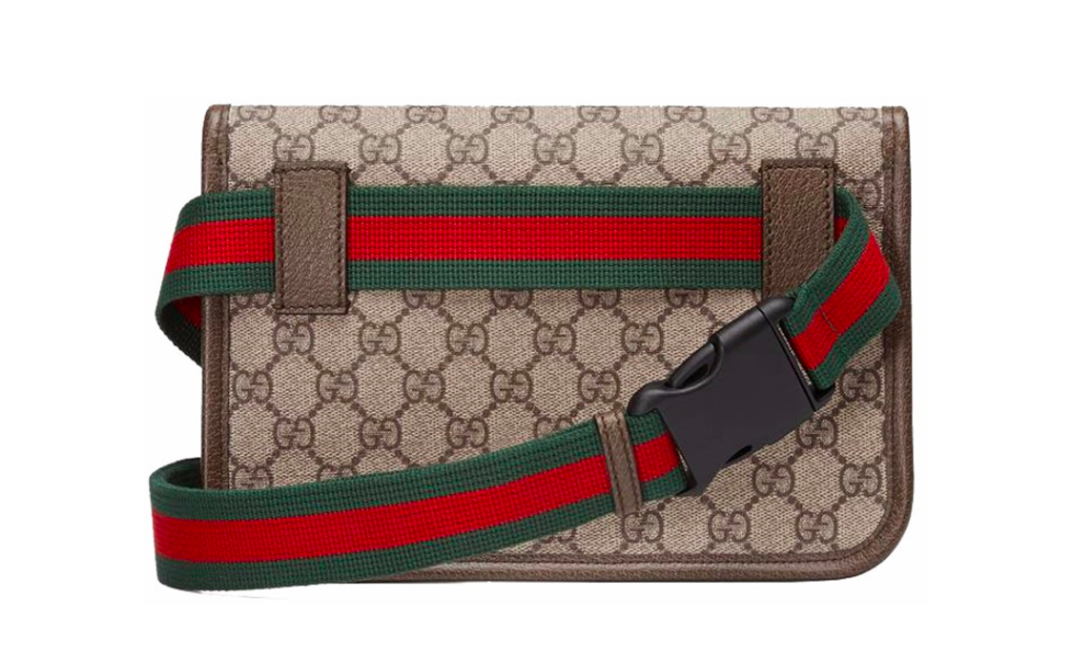 正品鉴定gucci古驰男包男女通用帆布胸包腰包女包493930虎头包卡其色