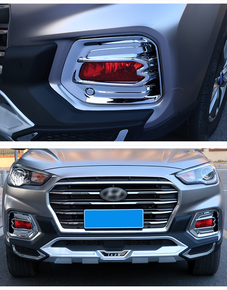 fgacct18-19款现代ix35前雾灯罩现代新ix35前后雾灯装饰亮片框车身