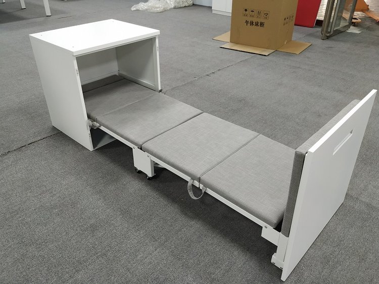 办公室单人午休床可折叠隐形床办公室工位单人折叠床柜一体矮柜办公室