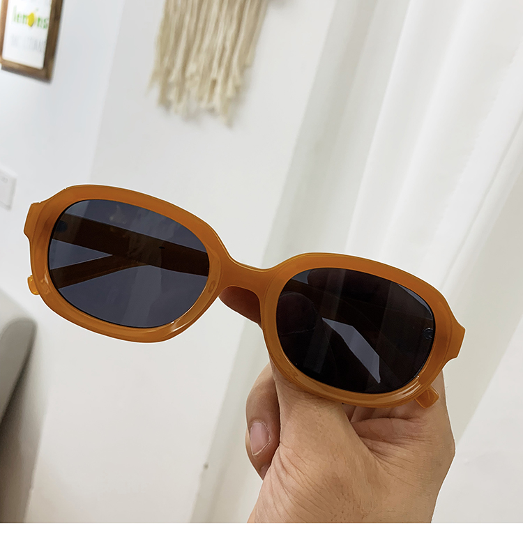 韩国新款夜店蹦迪小框墨镜女原宿复古个性嘻哈潮人男士太阳眼镜 黄框