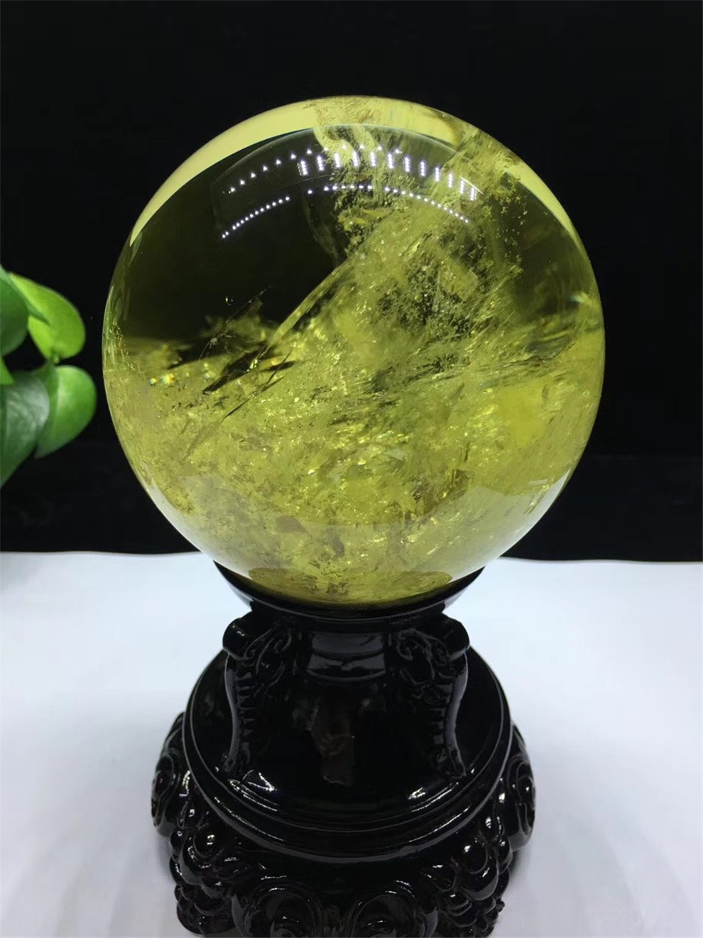 瑾洛巴西天然黄水晶球摆件转运有求必应晶体通透茶几办公桌送礼风水