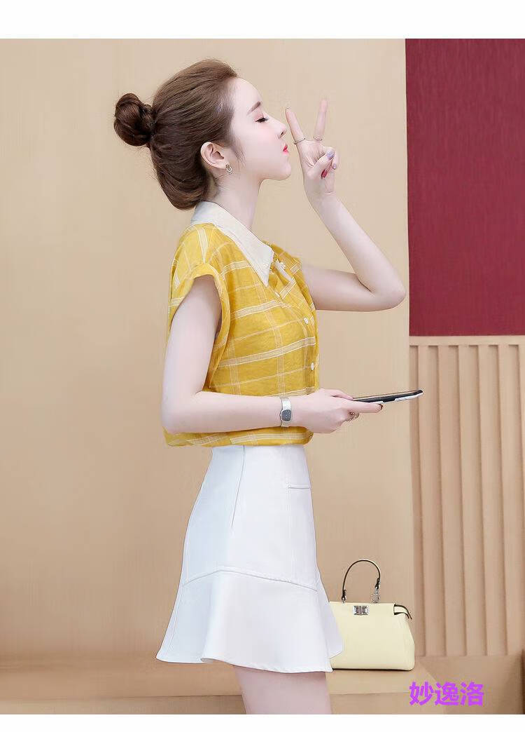 夏款雪纺衬衫女装潮夏很仙女生衫热天穿的衣服女士衣大学生今年流行