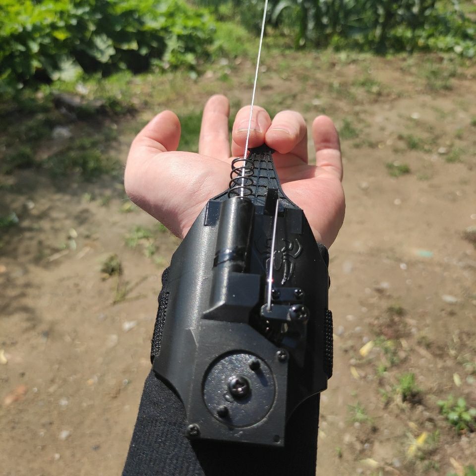 蜘蛛侠发射器绳索绳子手腕式小型黑科技玩具吐丝抖器音同款蛛丝发射器
