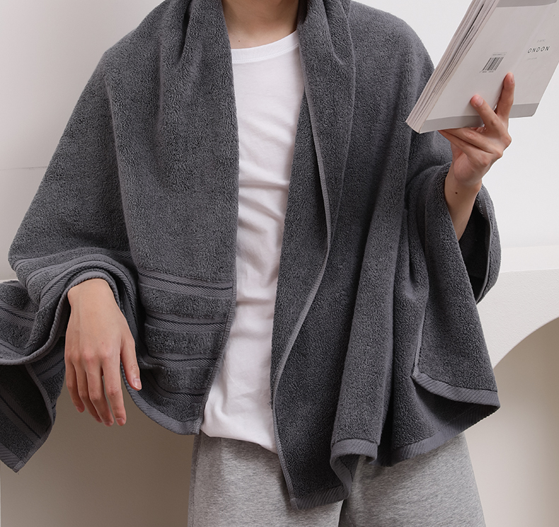 浴巾男士专用超大号男款吸水灰色家用夏裹巾浴巾男超大 雀蓝:缤纷浴巾