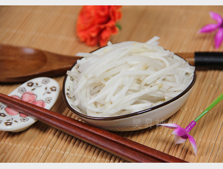 诸城特产昊升辣丝子咸菜丝芥菜丝酱菜汆鼻大桶装4100克开胃下饭菜无糖