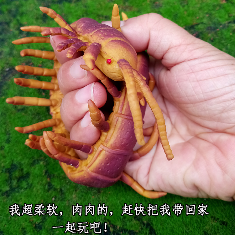 超大仿真软胶动物蜈蚣模型静态整蛊吓人昆虫软蛇儿童玩具恶搞道具超大