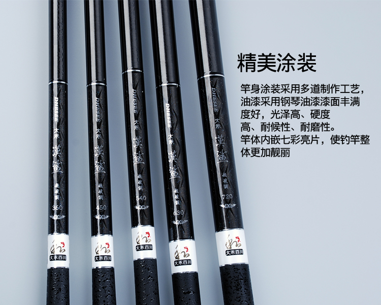 鱼竿大物竿手竿鱼杆台钓竿超轻超硬十大19调手杆钓鱼竿 汉鲨二代5.