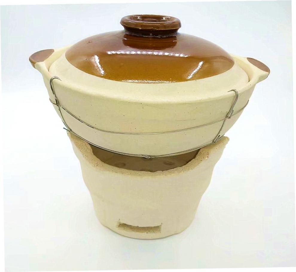 传统土砂锅绑铁丝打边炉鱼头炖锅煲仔饭砂锅黄焖鸡米饭耐高温碳炉05升