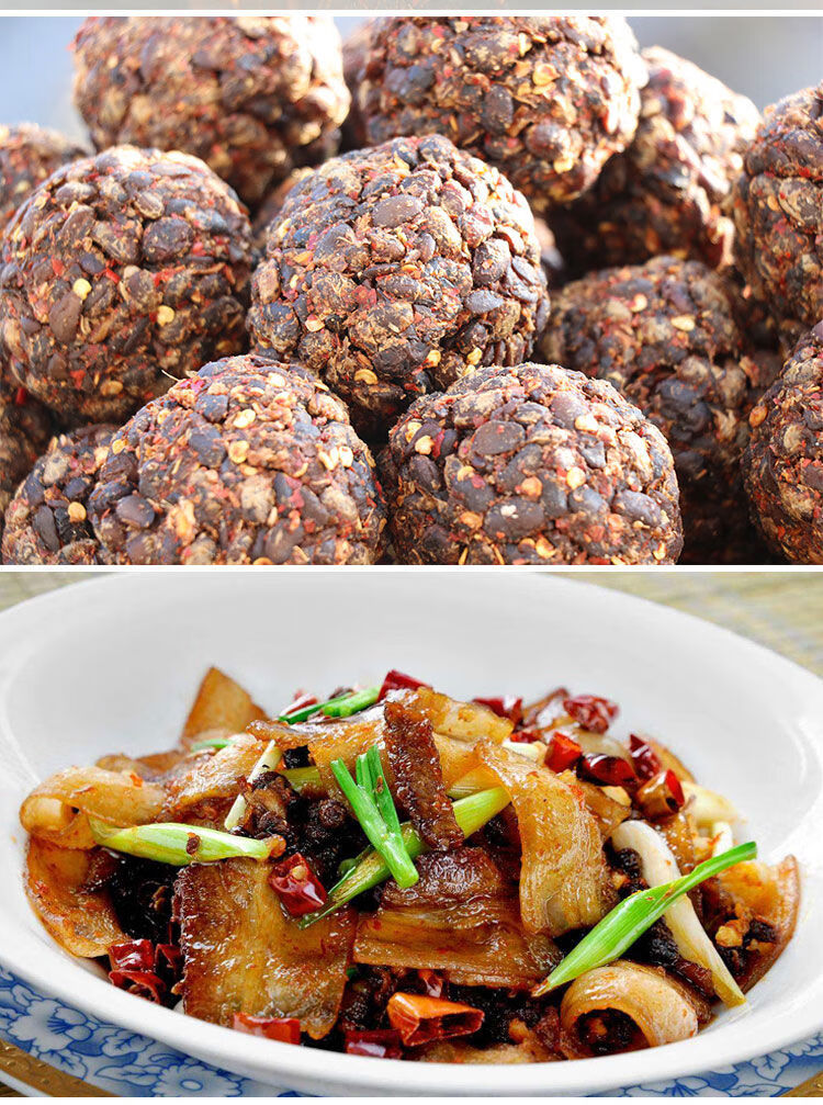 四川特产泸州叙永风味豆豉 古蔺臭豆豉 干豆豉 豆豉粑250g 1000克(14