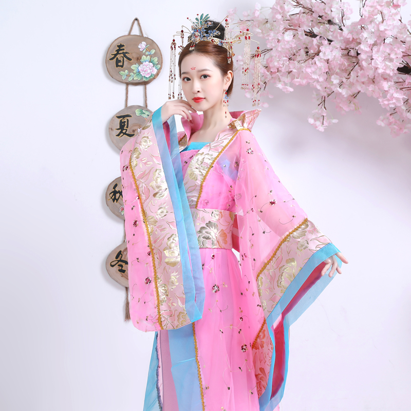 古代服装女皇后古装唐装汉服贵妃装拖尾大明公主舞台演出儿国国王