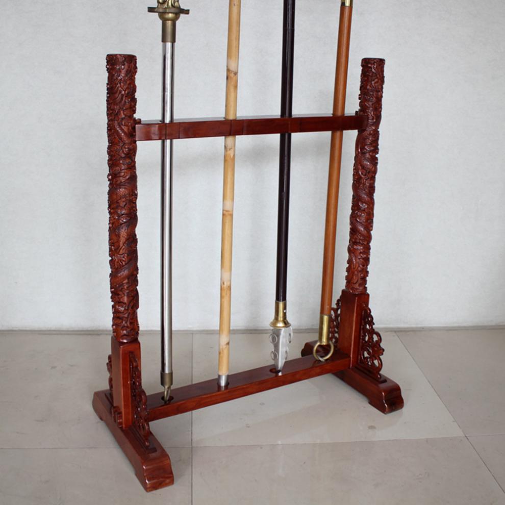 十八般兵架立式春秋关公大刀架怅枪架多孔家用落地实木兵架子 胡桃木