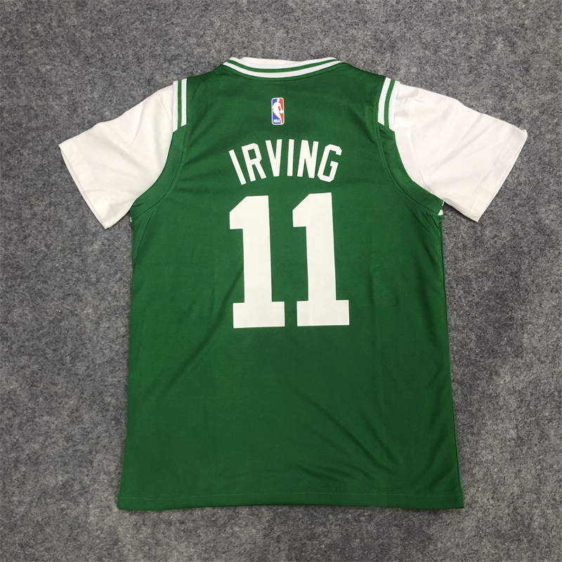 篮球背心套装欧·文11号真两件球衣男女情侣定制球服 绿色11上衣 t恤