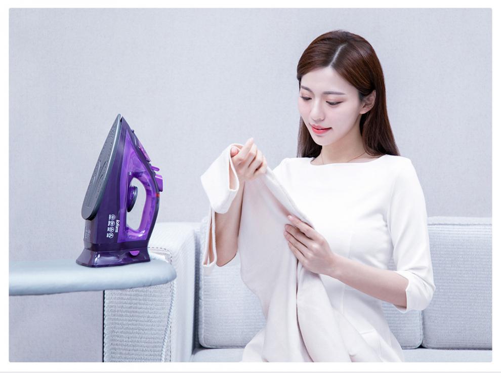 米家大功率无绳蒸汽熨斗家用手持电熨斗熨烫机小型便携式烫衣服机紫色