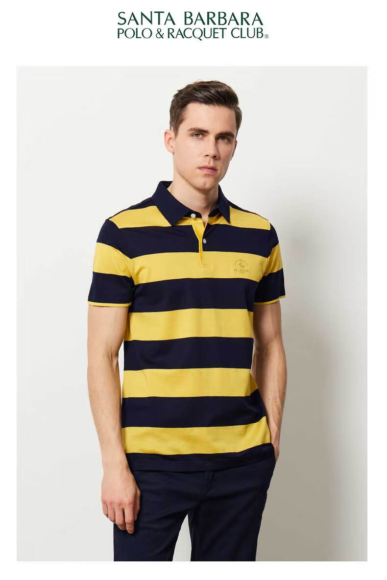 圣大保罗polo高端品牌男装夏季舒适短袖t恤中青年男士休闲体恤衫棉质