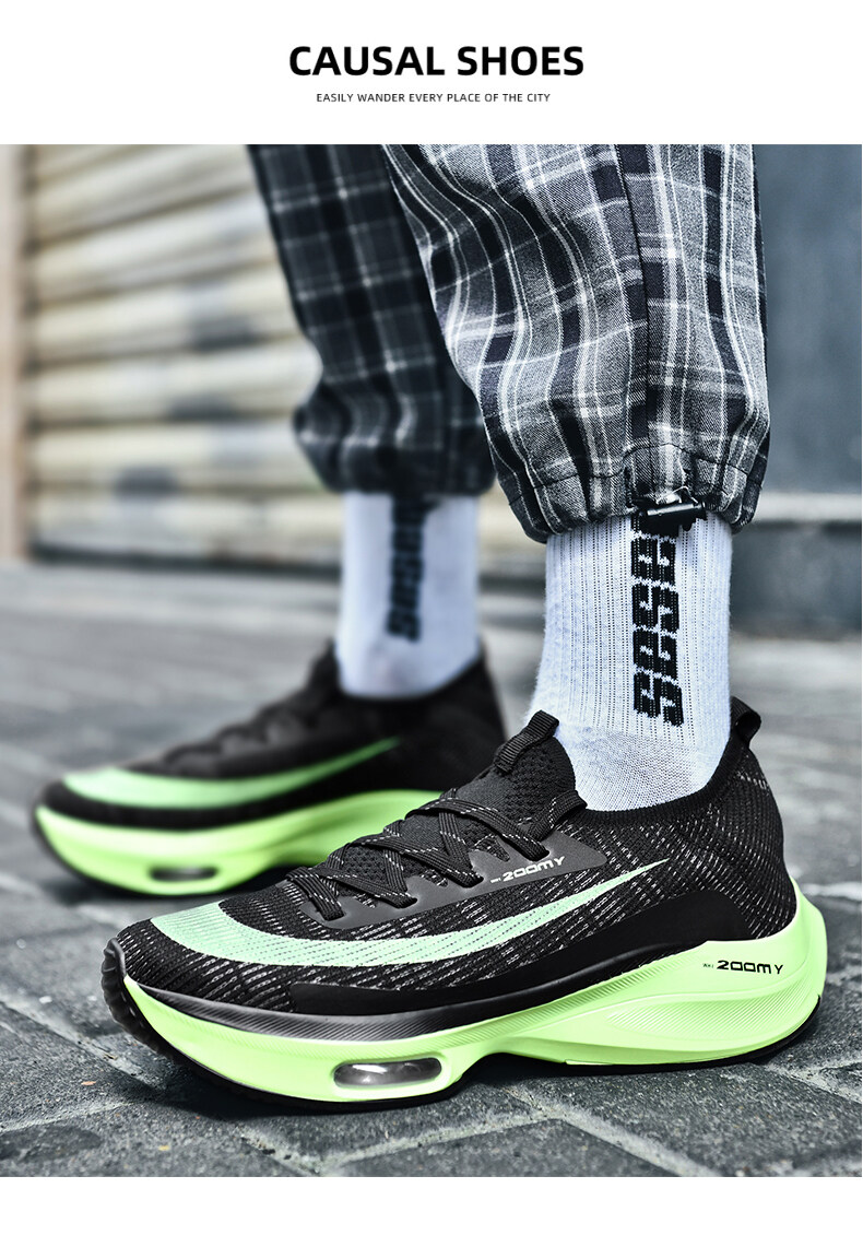 男鞋夏季透气博尔特战靴超轻气垫休闲运动跑步鞋飞织情侣款时尚休闲鞋