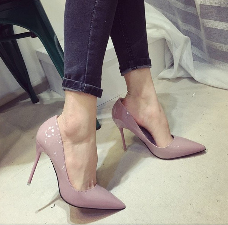 恨天高男士高跟鞋812厘米大号超高跟细跟漆皮尖头cd伪娘变装反串3245