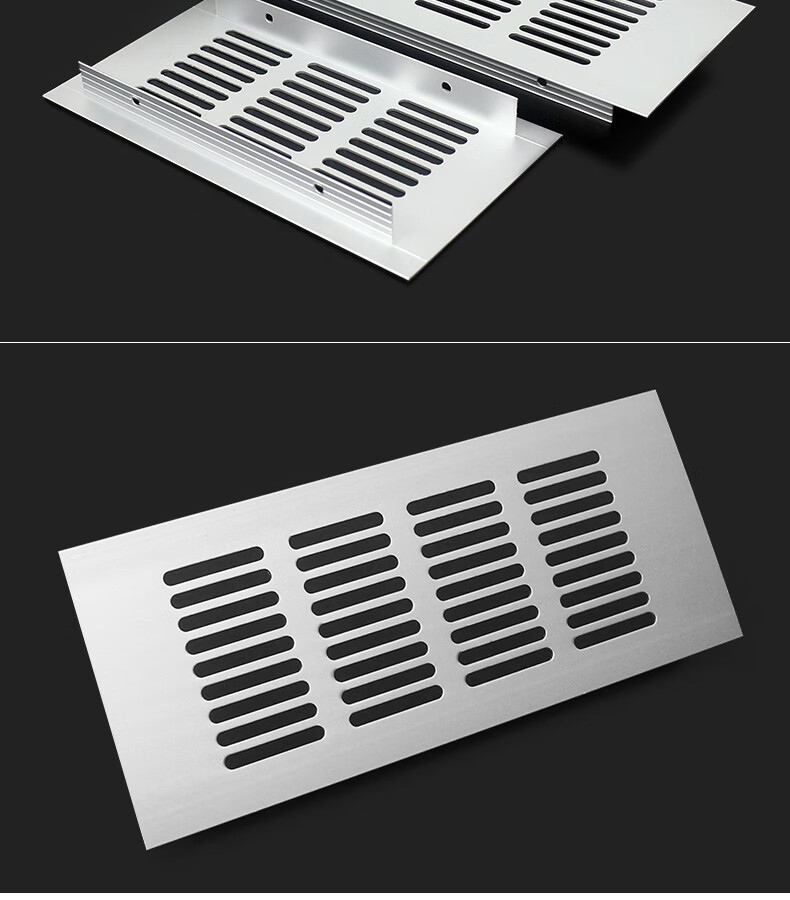 橱柜透气格栅长方形衣柜鞋柜榻榻米通风装饰盖透气孔透气网灶台砂银色