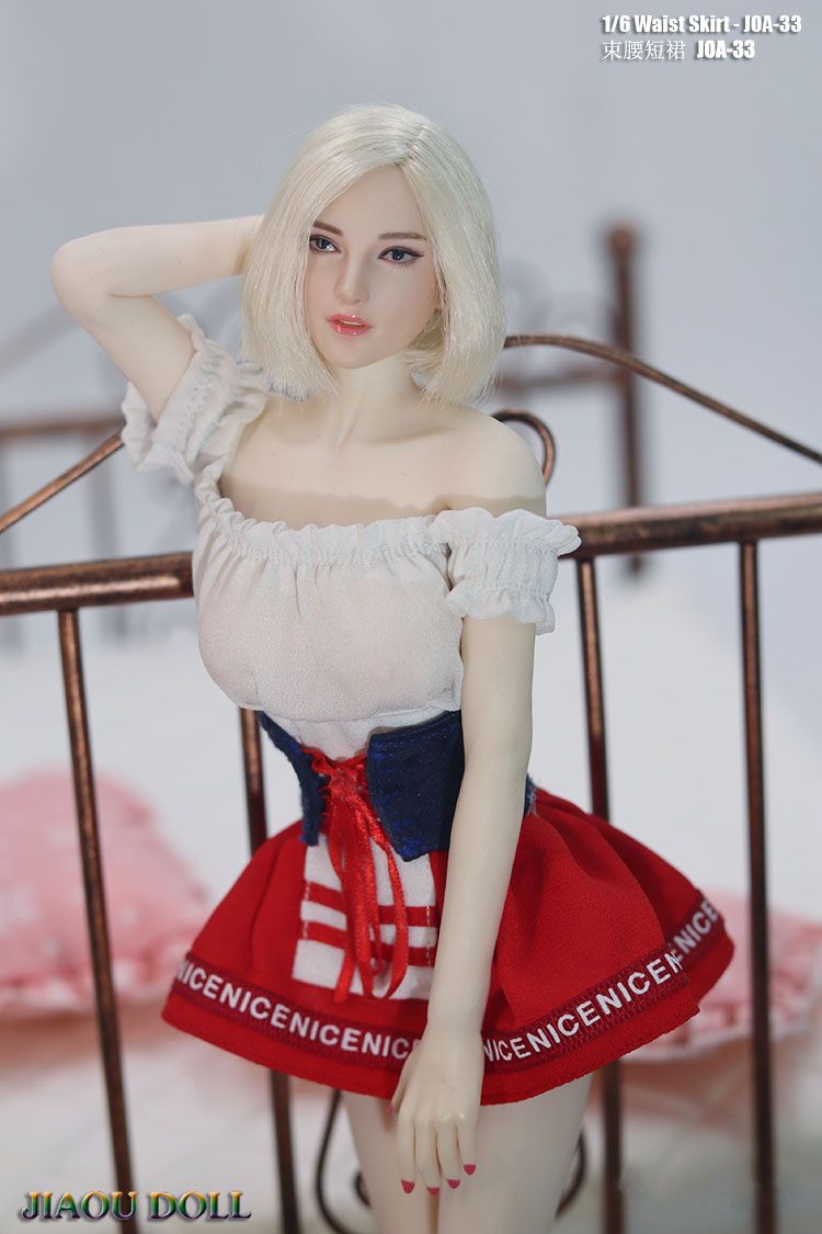 16兵人模型配件衣服12寸可动人偶女包胶素体修身抹胸短裙joa33抹胸裙