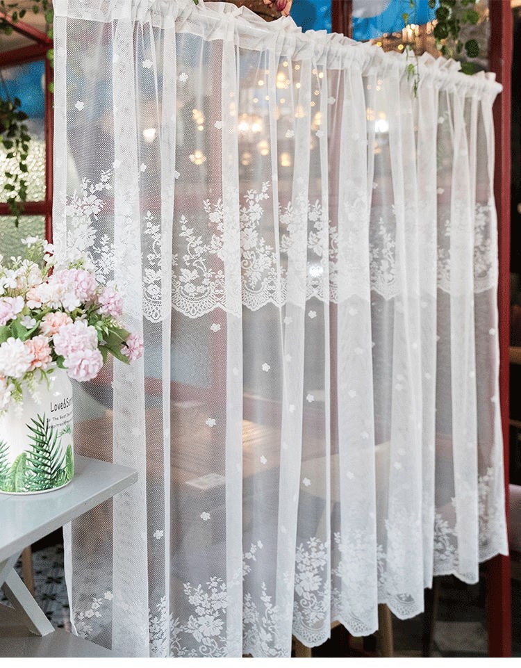 绷纱帘美式穿杆落地窗纱帘飘隔断窗阳台免打孔上下绷纱玻璃门魔术贴帘