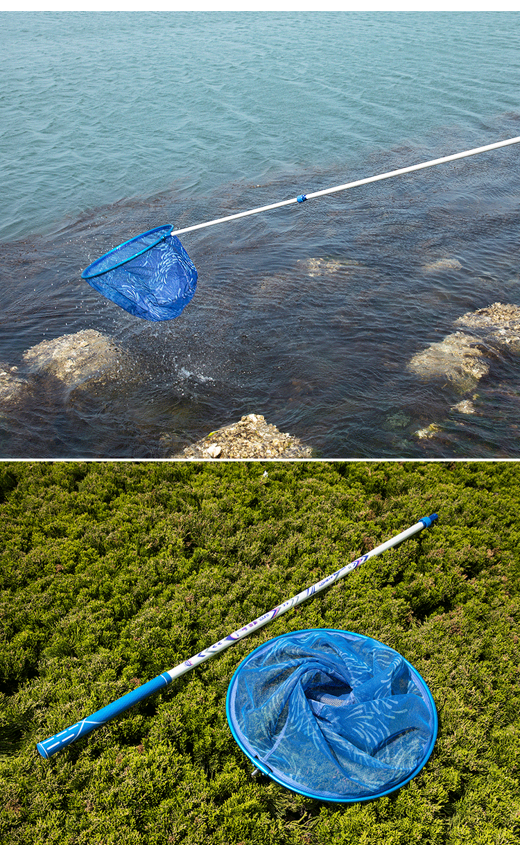 钓鱼抄网杆 碳素超轻超硬捞鱼网全套组合套装3米伸缩渔网兜 实长1.