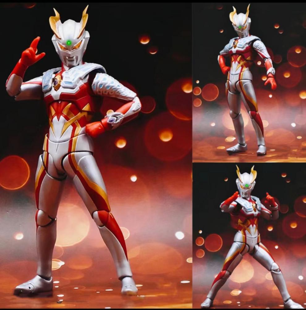 黄金奥特曼手办shf奥特曼发光黄金赛罗闪耀形态儿童关节可动玩具模