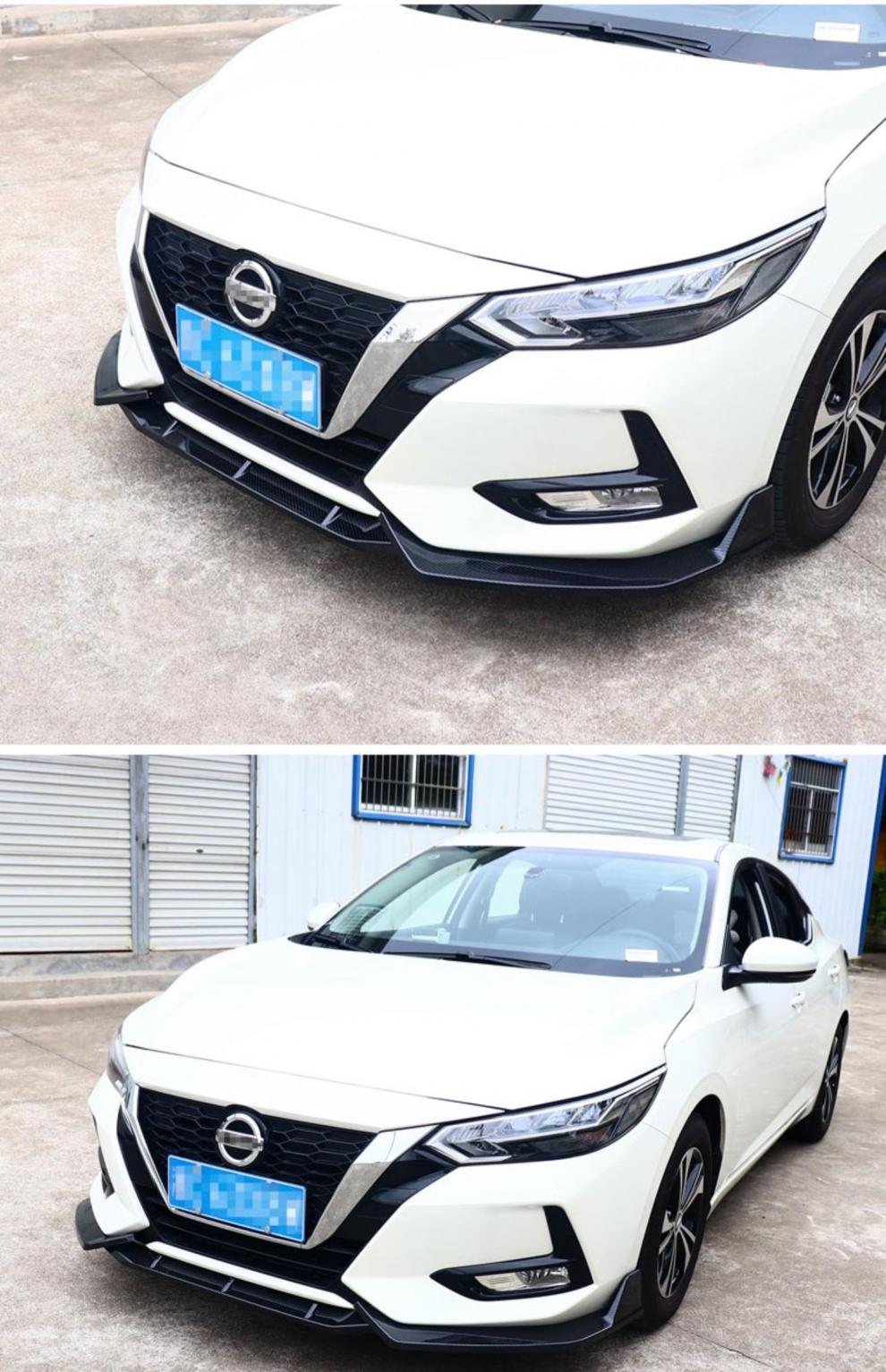 适用于日产14代轩逸改装件前铲前杠后唇外观装饰汽车用品包围2021款