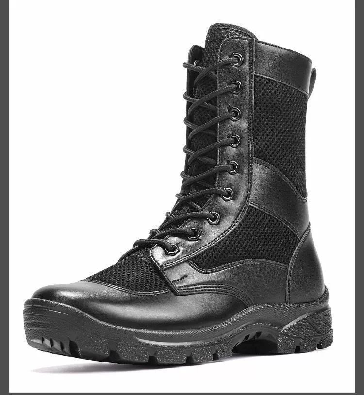 特战鞋雪地鞋夏季男女户外透气网眼超轻作战靴安检鞋登山工装靴保安靴