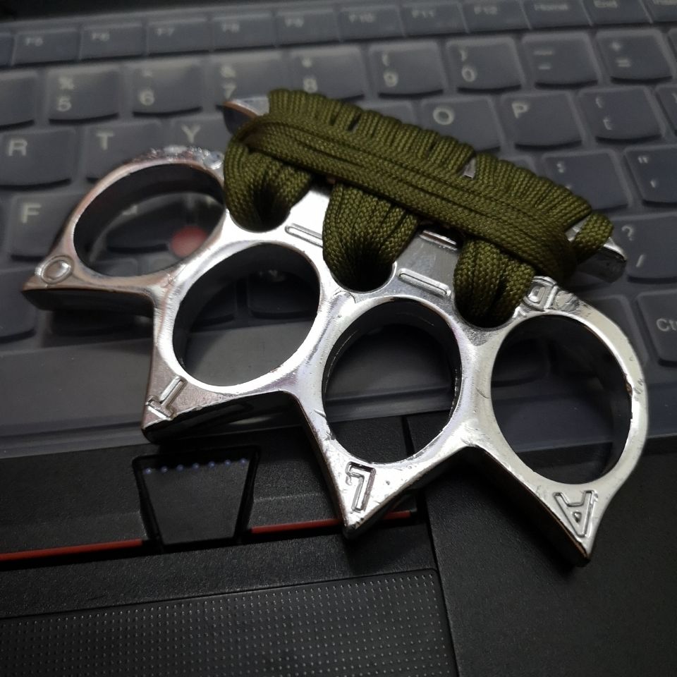 澳托熊 指虎拳刺手刺加重厚款铁四指拳套武术搏击手撑子防卫拳击指环