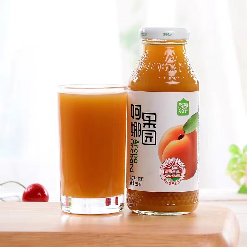 新疆阿娜果园石榴汁小白杏汁黑加仑汁桃汁胡萝卜汁20瓶果蔬果汁弭黎桃