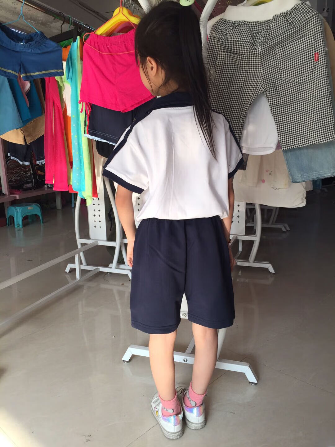 广州市海珠区小学校服广州生公立短袖夏长裤长袖配校徽 纯棉夏装短