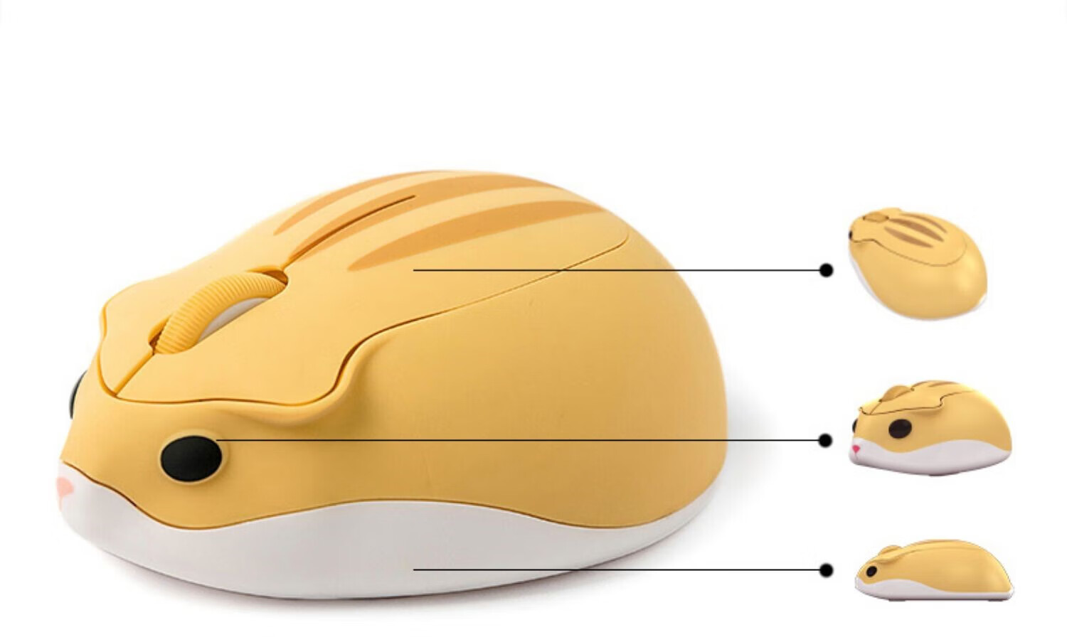 华为(huawei)通用仓鼠无线鼠标粉色女生可爱老鼠迷你办公创意卡通游戏