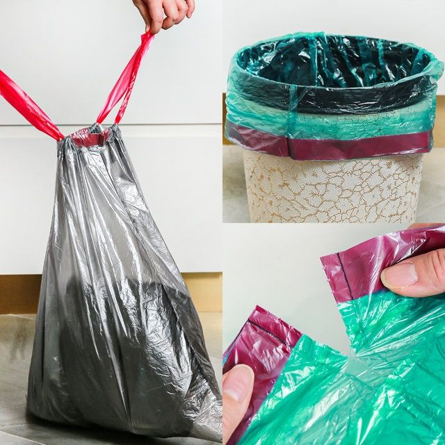 佑勒抽绳垃圾袋家用大号批发厨房卫生间抽绳手提式一次性批发塑料袋