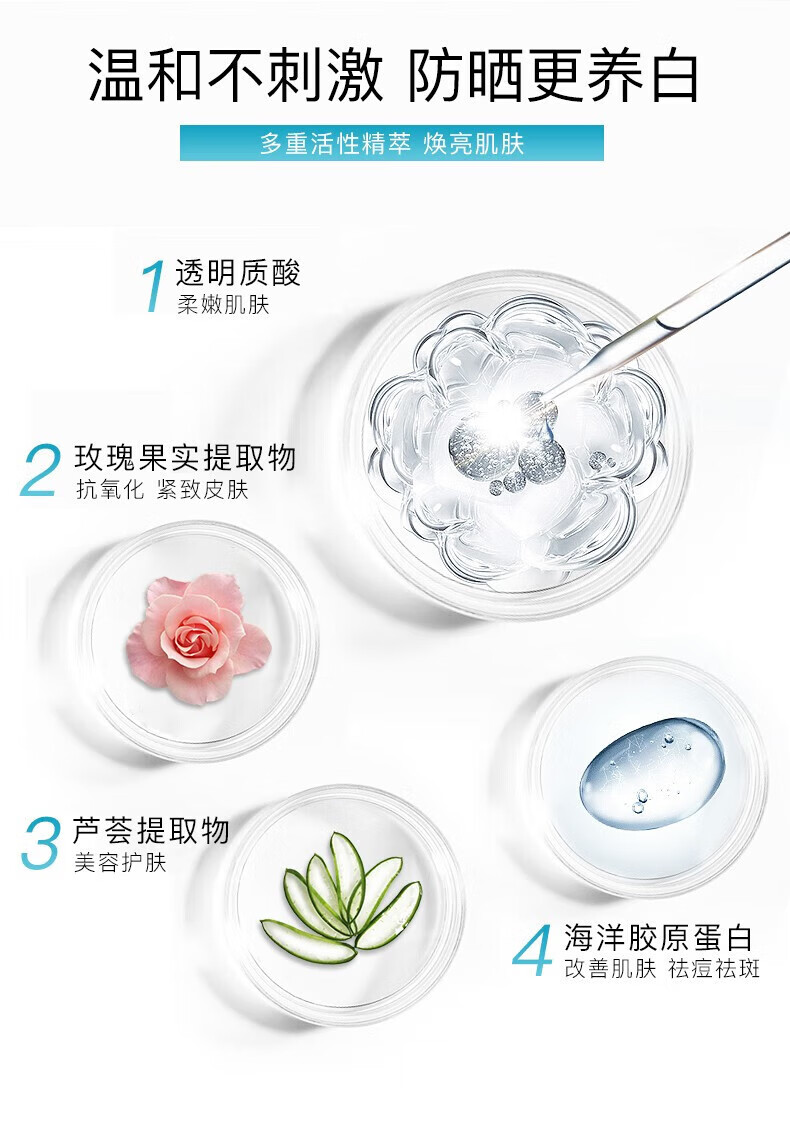 安热沙（Anessa）小金瓶防晒霜乳SPF50+男女士学生军训可用儿童防水防汗耐摩擦 小金瓶霜60ml-1瓶