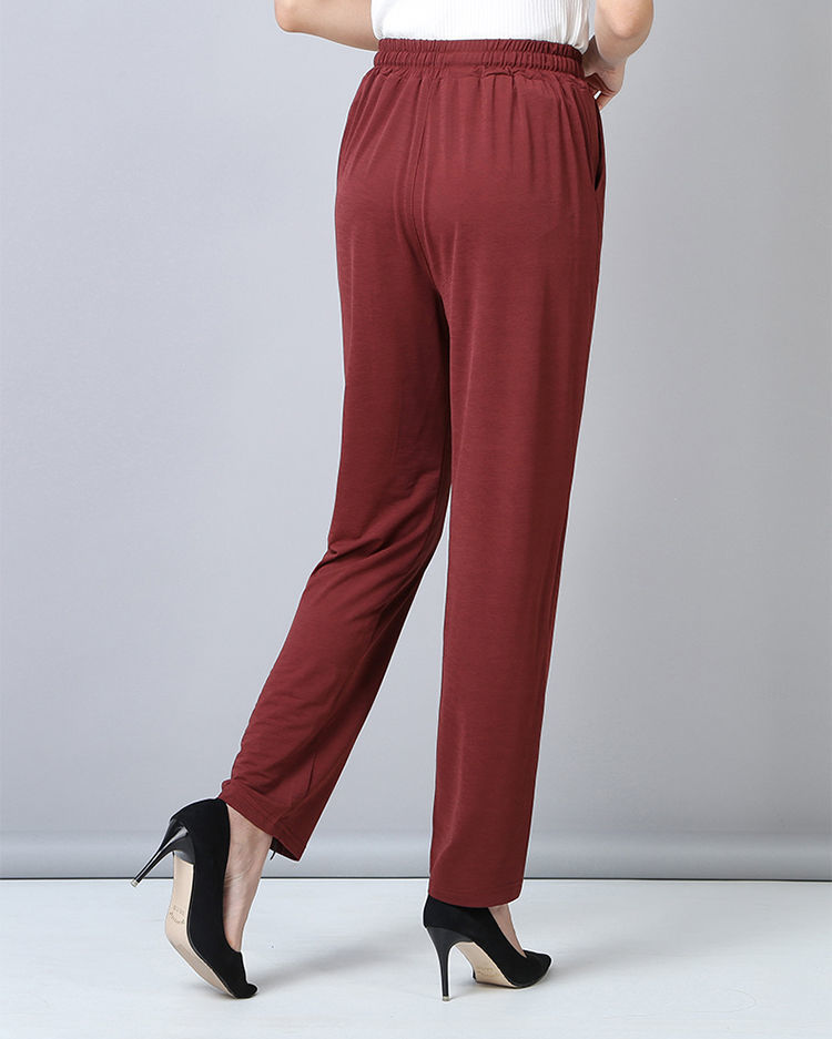 浪莎捡漏特价中老年冰丝裤女夏季薄款裤子宽松长裤弹力直筒休闲裤妈妈