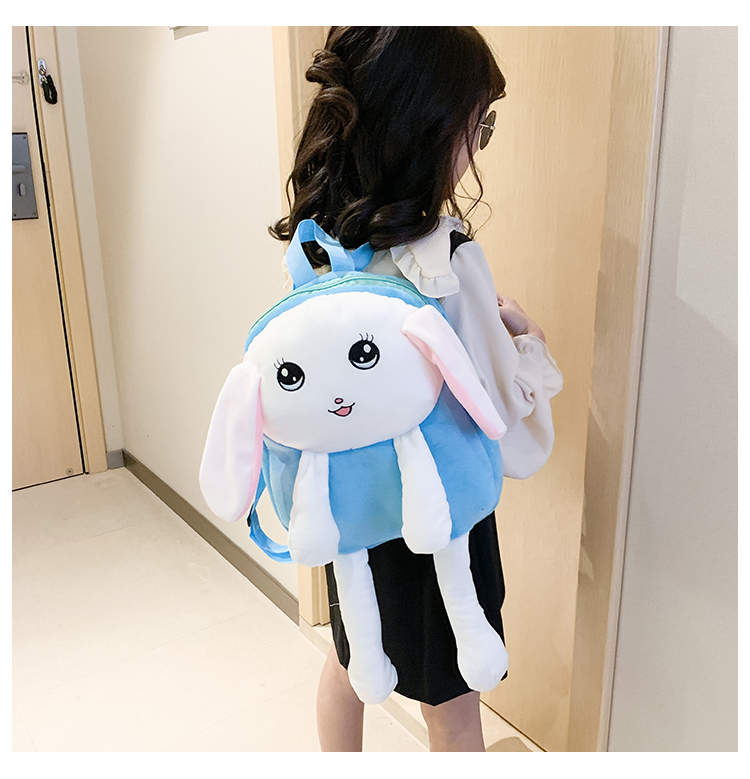 迪士尼同款儿童背包女幼儿园书包可爱网红耳朵会动的小兔子书包女孩